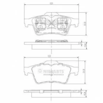 Гальмівні колодки NIPPARTS J3611045