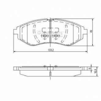 Гальмівні колодки NIPPARTS J3600911