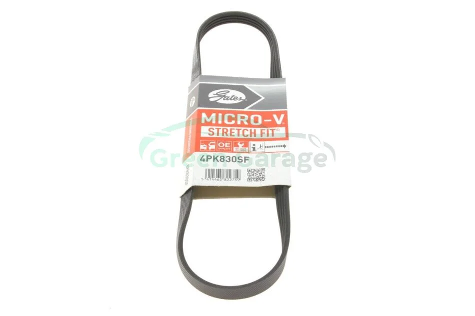 Поликлиновые ремни Micro-V StretchFit (Пр-во Gates) GATES 4PK830SF (фото 1)