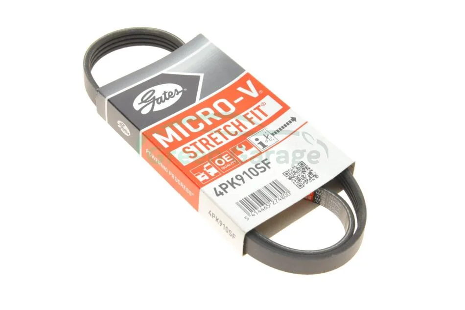 Поликлиновые ремни Micro-V StretchFit (Пр-во Gates) GATES 4PK910SF (фото 1)