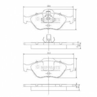 Гальмівні колодки NIPPARTS J3603065