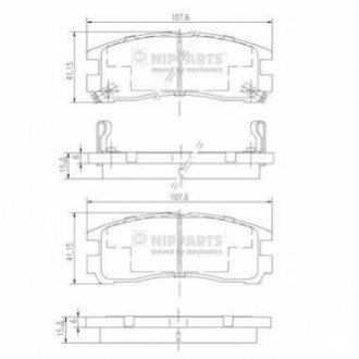 Гальмівні колодки NIPPARTS J3615003 (фото 1)