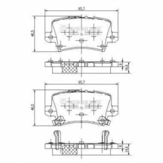 Гальмівні колодки NIPPARTS J3614018