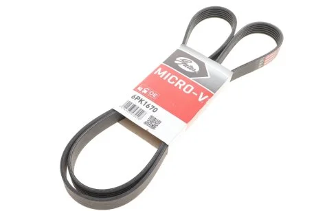Дорiжковий ремінь GATES 6PK1670