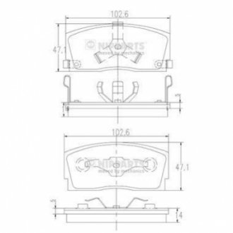 Гальмівні колодки NIPPARTS J3606006