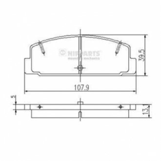 Гальмівні колодки NIPPARTS J3613002