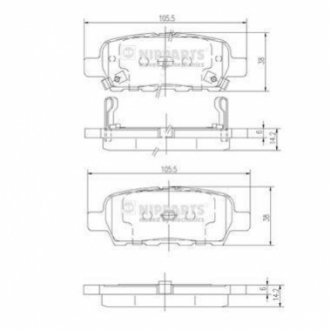 Гальмівні колодки NIPPARTS J3611044