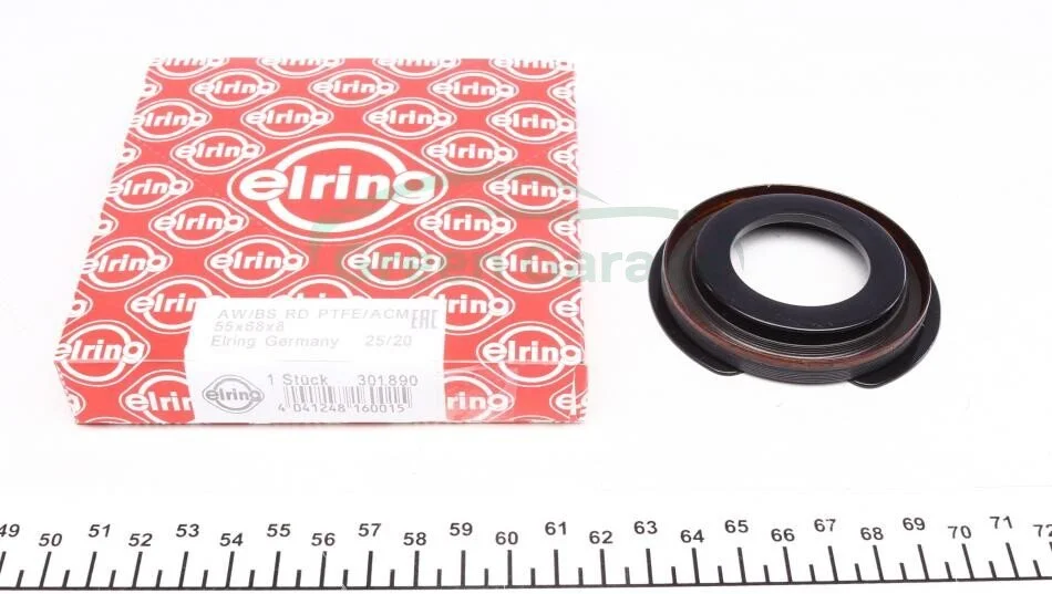 Уплотнительное кольцо, коленчатый вал BMW 2,0TDI/3,0TDI M47/M57 55*68*8 PTFE (пр-во Elring) ELRING 301.890 (фото 1)