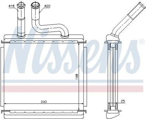 Радиатор отопителя CHEVROLET TACUMA (00-) (пр-во Nissens) NISSENS 76507 (фото 1)