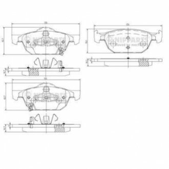 Гальмівні колодки NIPPARTS N3604067