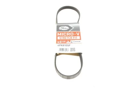 Поликлиновые ремни Micro-V StretchFit (Пр-во Gates) GATES 4PK810SF