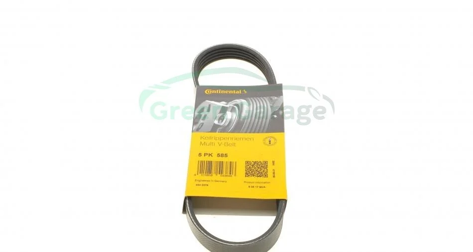 Поліклиновий ремінь FORD MONDEO I, MONDEO II 1.8D 06.93-09.00 CONTITECH 5PK585 (фото 1)