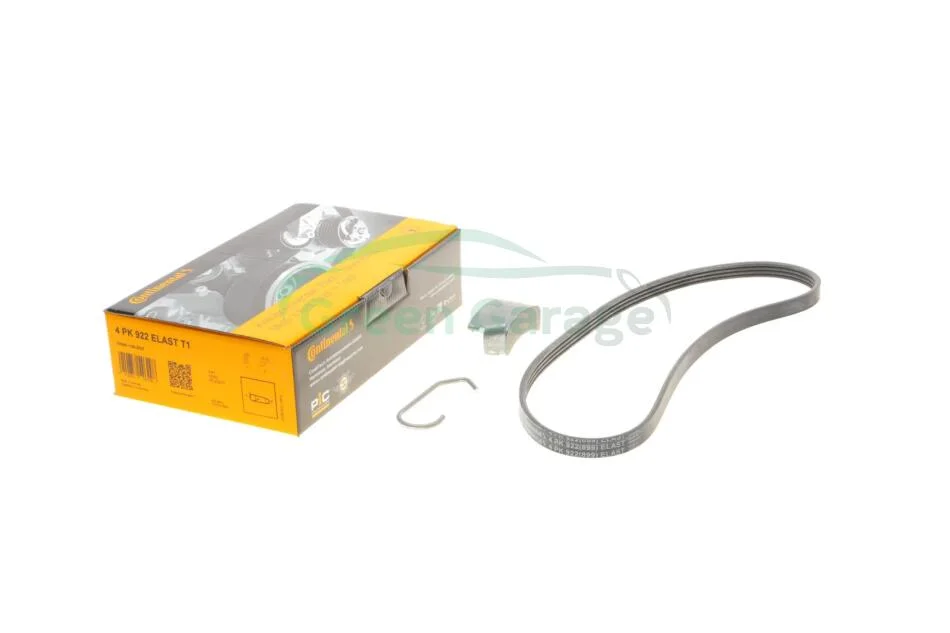 Комплект поликлиновых ремней (Ив-во ContiTech) CONTITECH 4PK922 ELAST T1 (фото 1)