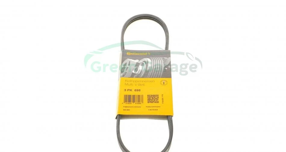 Поліклиновий ремінь FIAT DOBLO, DOBLO/MINIVAN, PALIO, PUNTO, PUNTO/HATCHBACK 1.2ALK-1.6CNG 04.96- CONTITECH 3PK698 (фото 1)