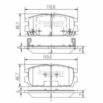 Гальмівні колодки NIPPARTS J3610511