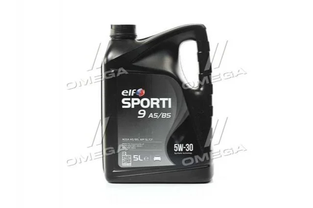 Масло моторное Elf Sporti 9 A5/B5 / 5W30 / 5л. / (ACEA A5/B5, API SL/CF, WSS-M2C 913-D) ELF 214250 (фото 1)