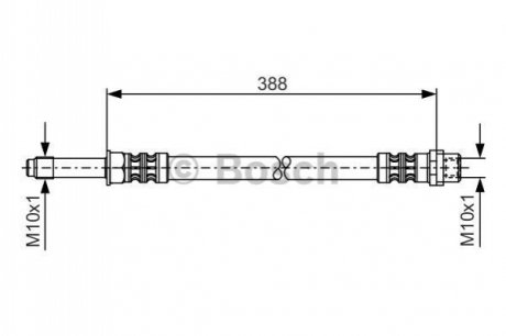 Шланг тормозной MB Sprinter 3-t 95-06, 4-t 96-06 задн. BOSCH 1987476300