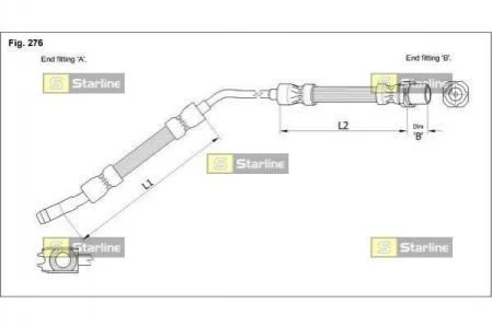 Шланг торомозной Starline STARLINE HA E.1219 (фото 1)