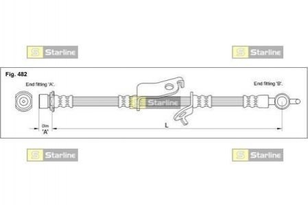 Гальмівний шланг STARLINE HA ST.1216