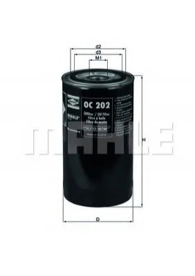 Масляний фiльтр MAHLE / KNECHT OC202 (фото 1)