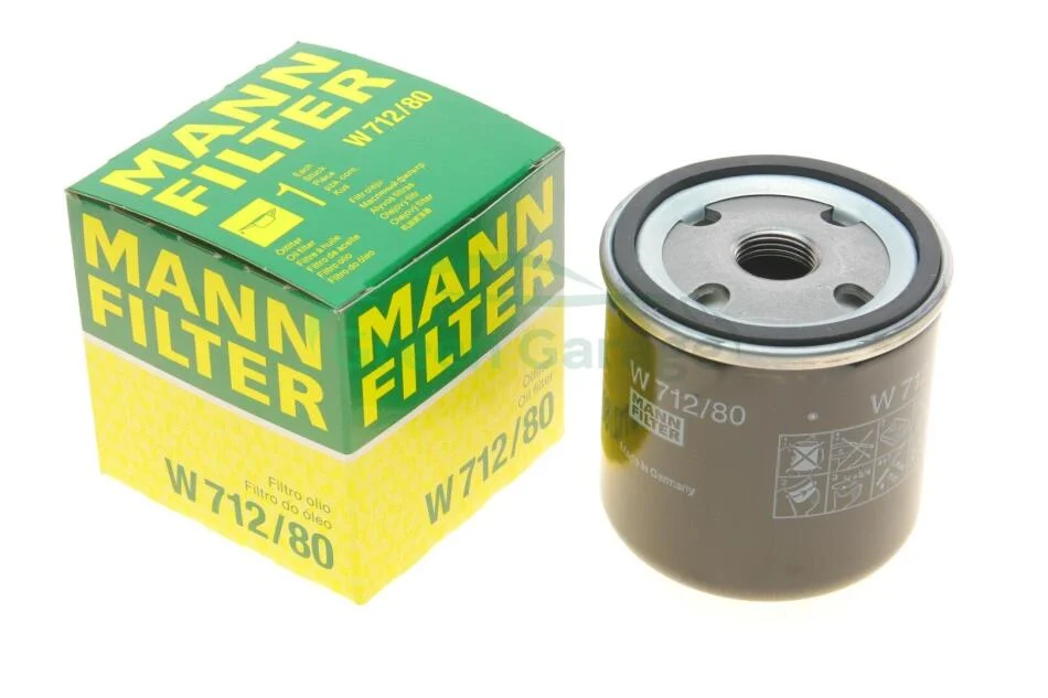 Фильтр масляный двигателя SAAB 9000 2.0-2.3 84-98 (пр-во) MANN W712/80 (фото 1)
