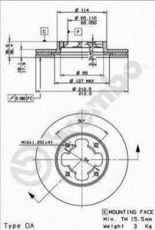 Гальмівний диск BREMBO 09.5867.10