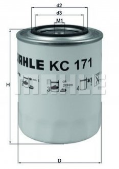 Паливний фільтр MAHLE / KNECHT KC171