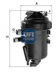 Фильтр топливный CHEVROLET CAPTIVA 2.0 VCDI, OPEL ANTARA 2.0 CDTI 06-10 (OE) (пр-во) UFI 55.163.00 (фото 1)