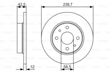 Гальмівний диск BOSCH 0986479R61