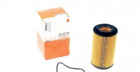 Фильтр масляный двигателя OPEL VECTRA B, C, ZAFIRA A 2.0-2.2 DTI 96-05 (пр-во KNECHT-MAHLE) MAHLE / KNECHT OX153D1