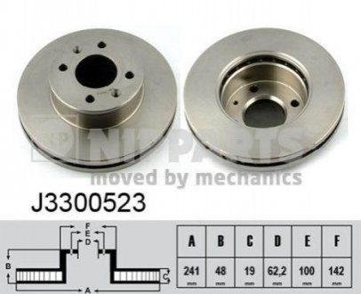 Гальмівний диск NIPPARTS J3300523