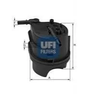 Фильтр топливный PSA 1.4 HDI 02-, FORD 1.4 TDCI 02- (OE) (пр-во) UFI 24.015.00 (фото 1)