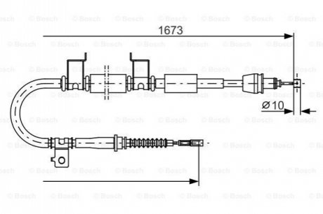 Гальмівний трос BOSCH 1987482362