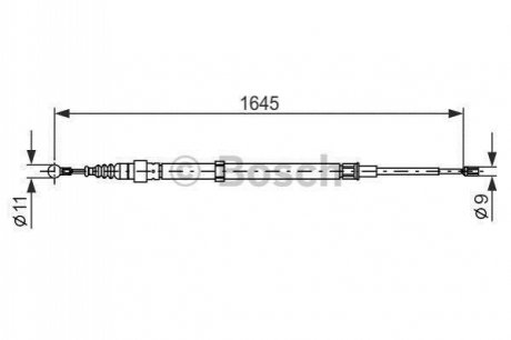 Гальмівний трос BOSCH 1987482191