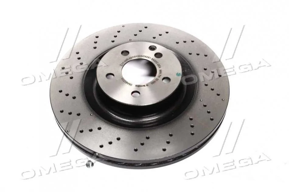 Диск тормозной MB (W221) E420 E500 06-, S320-500 05- передн. (пр-во) BREMBO 09.A817.11 (фото 1)