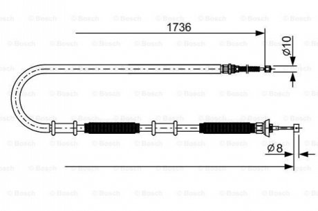 Гальмівний трос BOSCH 1987482700