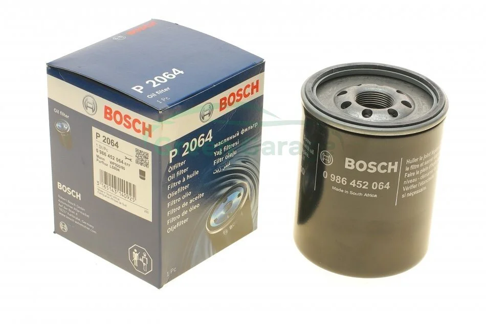 Фильтр масляный MAZDA 626 2.0D 87-97, MITSUBISHI GALANT 2.0TD 96-04 (пр-во) BOSCH 0 986 452 064 (фото 1)