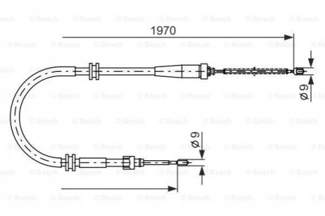 Трос ручного тормоза Renault Kangoo (KW01, FW0) задний BOSCH 1987482253