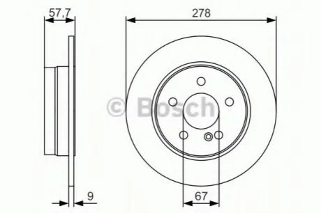 Гальмівний диск BOSCH 0986479S96