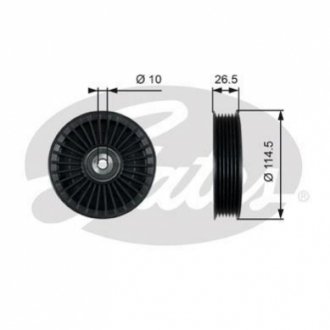 Паразитний / ведучий ролик, поліклиновий ремінь GATES T36212