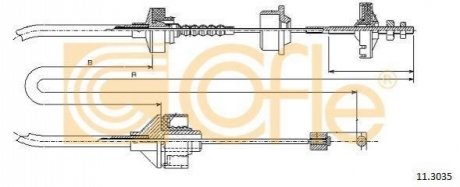 Трос зчеплення COFLE 11.3035