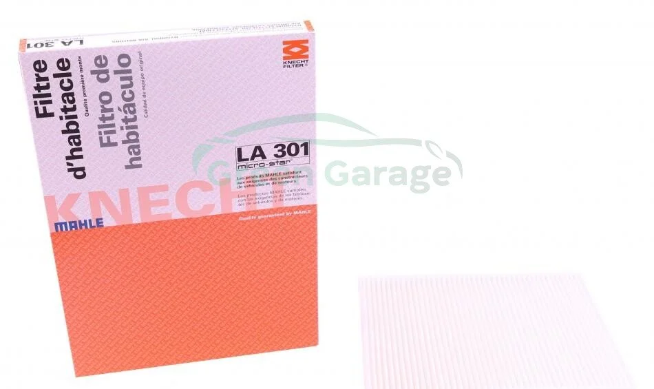 Фільтр салону HYUNDAI ACCENT IV, GENESIS, I40 I, I40 I CW, IX35, TUCSON, TUCSON/SUV, VELOSTER KIA CARENS I, CARENS III, CERATO, CERATO II, CERATO KOUP III, RIO I, RIO II, RIO III 1.1D-3.8 10.01- MAHLE / KNECHT LA301 (фото 1)