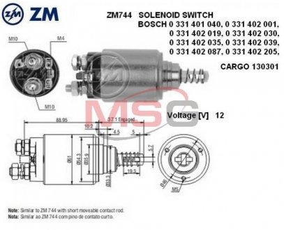 Втягуюче реле ZM ZM744