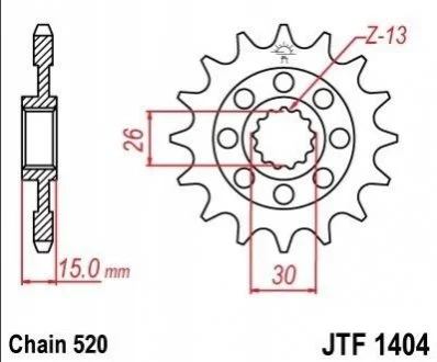 Передня зірка JT MOTO 10047215
