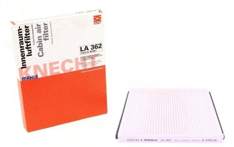Фільтр салону LACETTI, NUBIRA (без рамки) (вир-во Knecht-Mahle) MAHLE / KNECHT LA362
