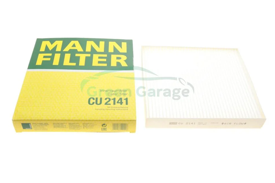 Фільтр салону CHEVROLET TRAILBLAZER CITROEN C4 AIRCROSS, C-CROSSER, C-CROSSER ENTERPRISE FIAT FULLBACK ISUZU D-MAX II, D-MAX III MITSUBISHI ASX, ECLIPSE CROSS, L200 1.5-3.6 11.05- MANN CU2141 (фото 1)
