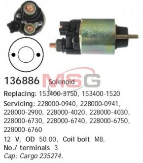 Реле втягуюче HC-CARGO 136886