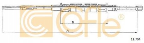 Трос ручного гальма COFLE 11.704