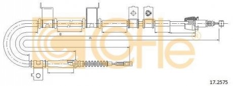 Трос ручника COFLE 17.2575
