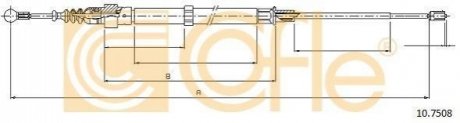 Трос ручного гальма COFLE 10.7508